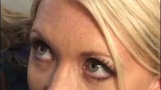 Two blonde sluts get thrilled by a large nasty cock - porn video