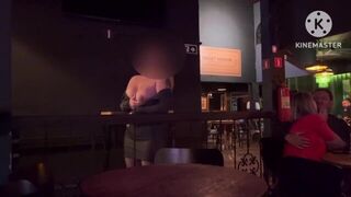 He gets horny when I flash my luscious tits for the extranges to see - porn video