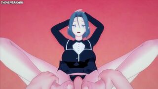 Meno from The Misfit of Demon King Academy Gives You A Footjob Hentai POV - porn video